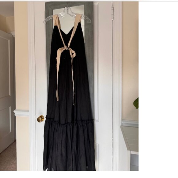 G. Label by Goop Nejame Open-Back Linen Maxi Dress Feminine Romantic Barbiecore - Picture 8 of 12